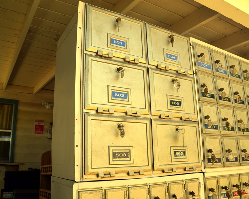 Vintage Post Office Box Industrial USPS Mail Storage Etsy