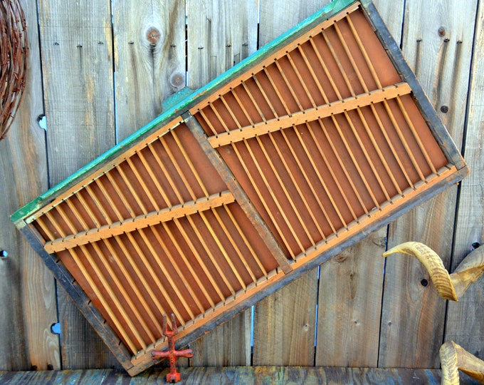 Unusual Antique Type Case Drawer With Long Angled Divisions: Rustic ...