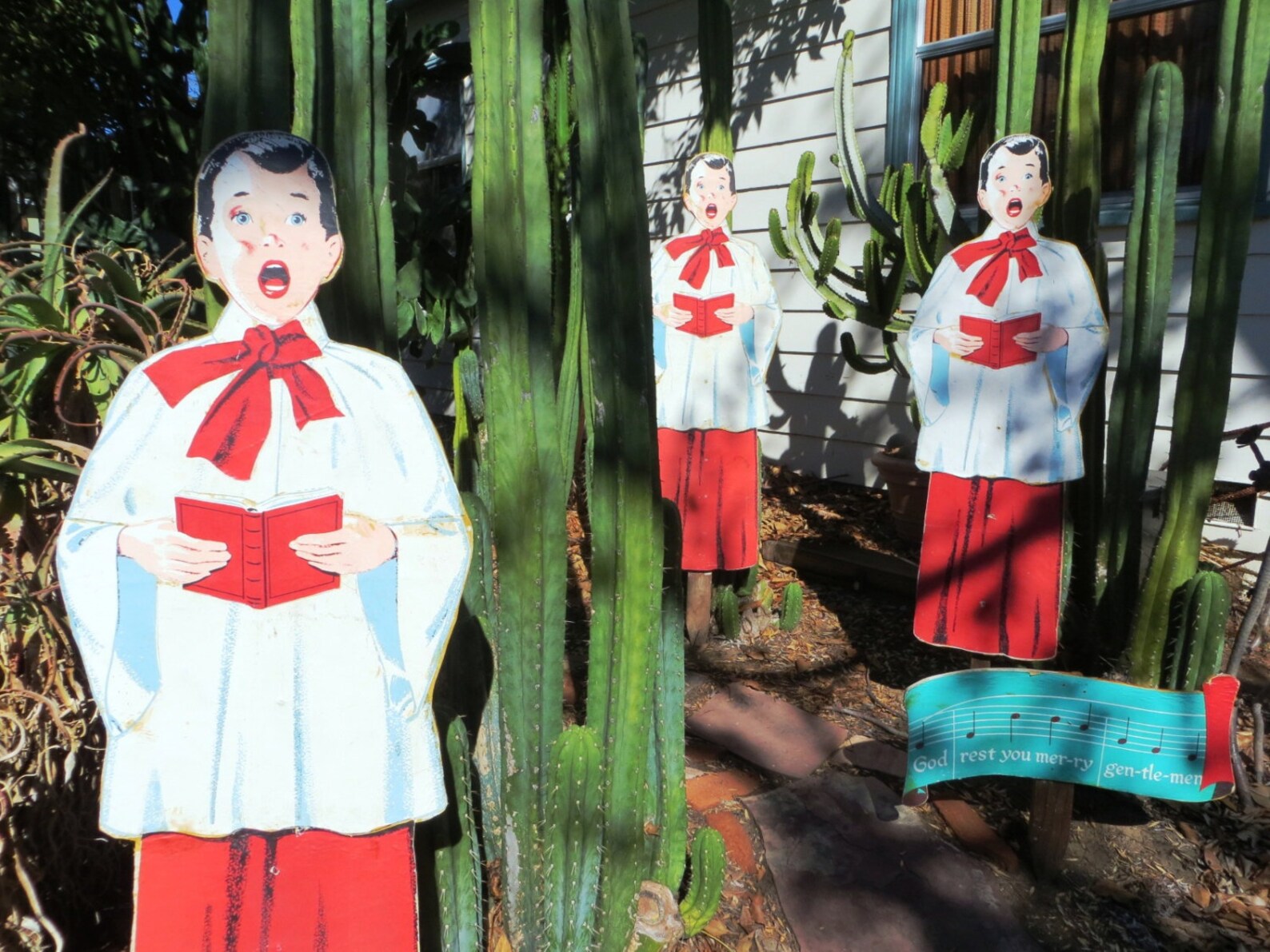 Vintage Outdoor Christmas Carolers Set 4foot 4pc Wooden Etsy