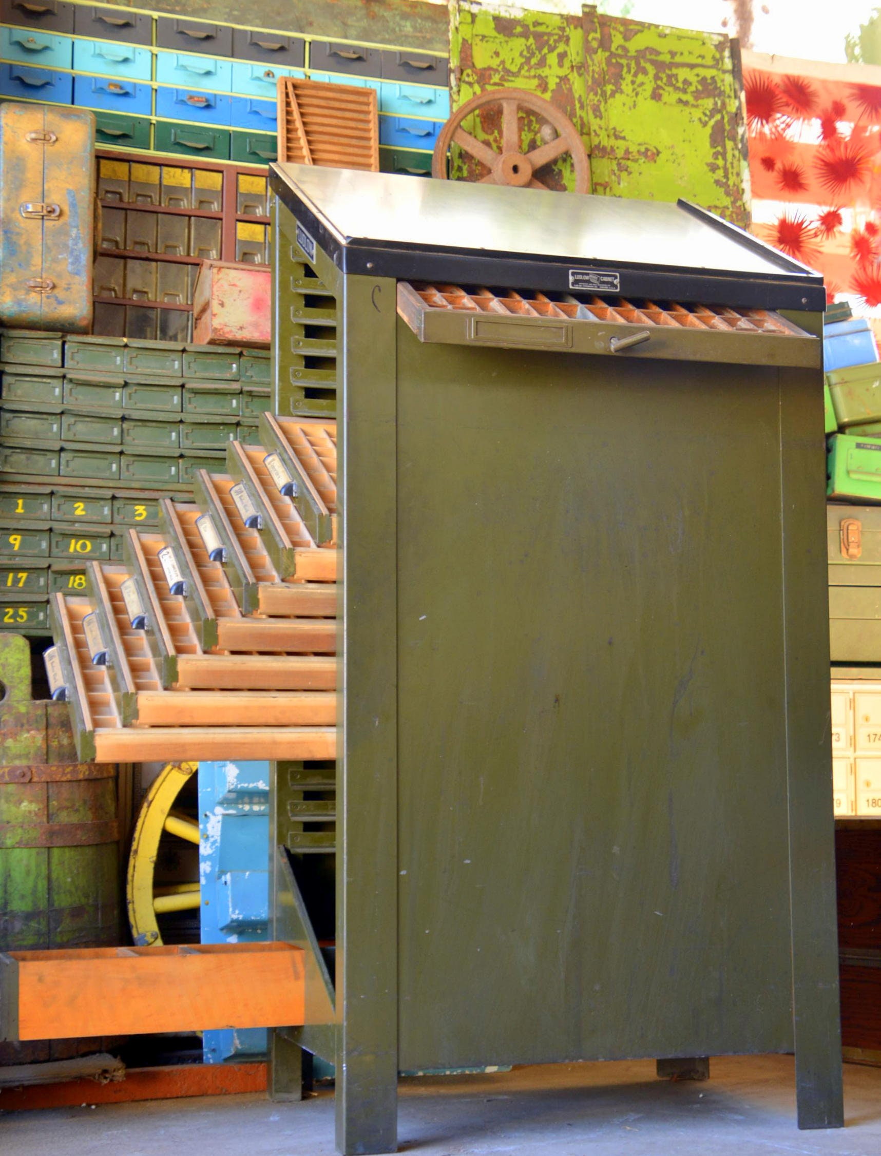 Antique LUDLOW Letterpress Type Steel & Wood 22 Etsy