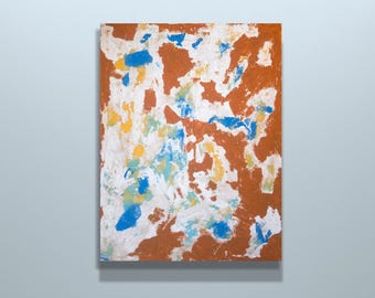 Tajrid– Contemporary Palestinian Art, Tajrīd Series, Large 100 × 130 cm Mixed Media Painting (Oil Paint & Construction Materials, Unique Art