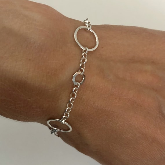 Random Circles Bracelet, Silver Circles Bracelet , Silver Circles Chain, Hammered Circles, Many Circles Bracelet - Etsy Random Circles Bracelet, Silver Circles Bracelet , Silver Circles Chain, Hammered Circles, Many Circles Bracelet - Etsy