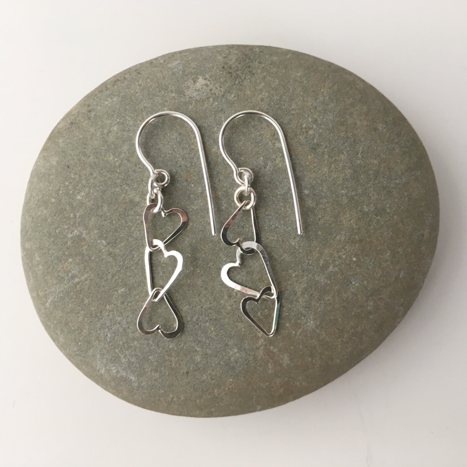 Triple Heart Earring - Etsy