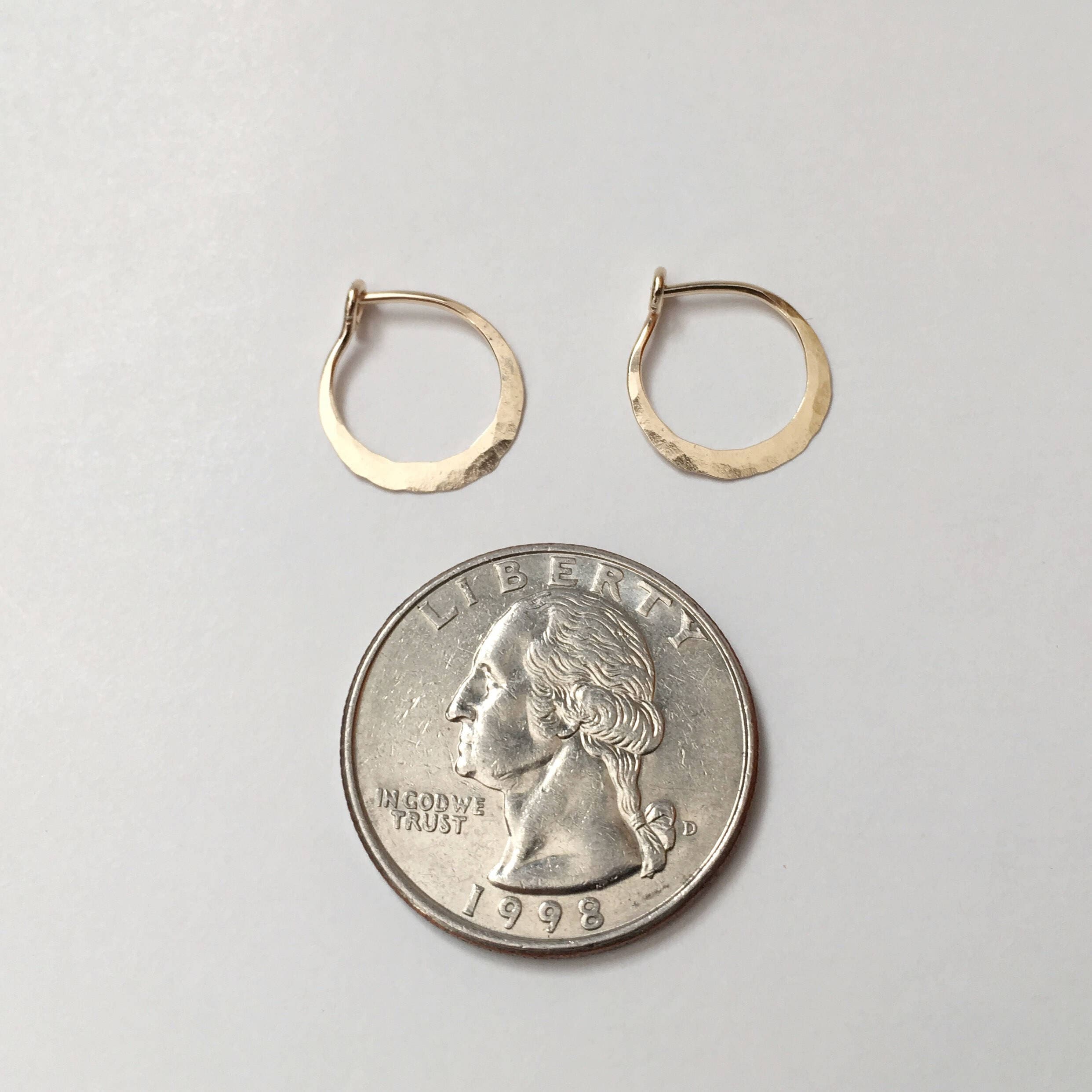 Tiny Gold Hoops Petite Gold Hoops Delicate Gold Hoops Thin Etsy
