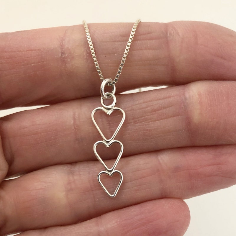3 Strand Necklace w/Heart