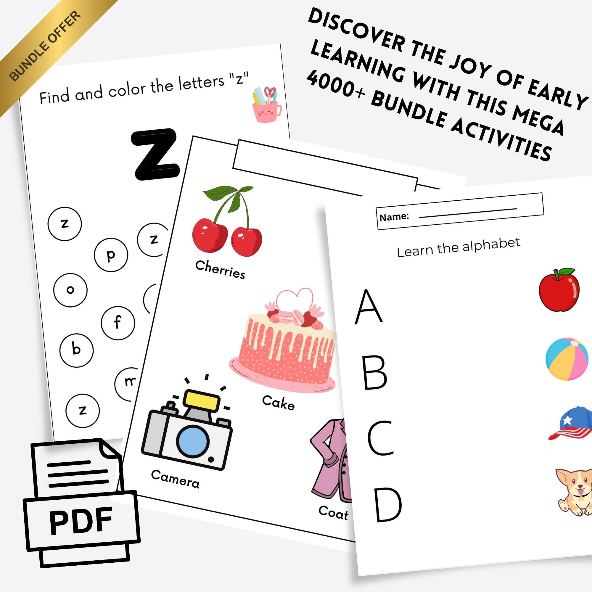Preschool & Kindergarten Learning Bundle, 4,000+ Activities for Early ...
