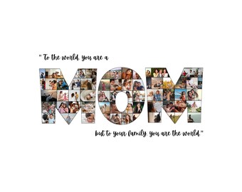 Mom Photo Collage | Custom Mother's Day Gift | Collage Decore (Digital Download)