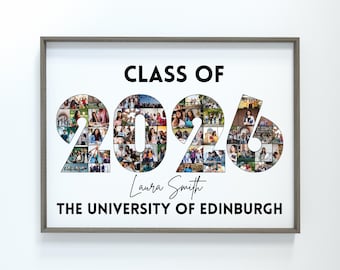 Class of 2026 Photo Collage | Custom 2026 Number Poster with 55 Photos