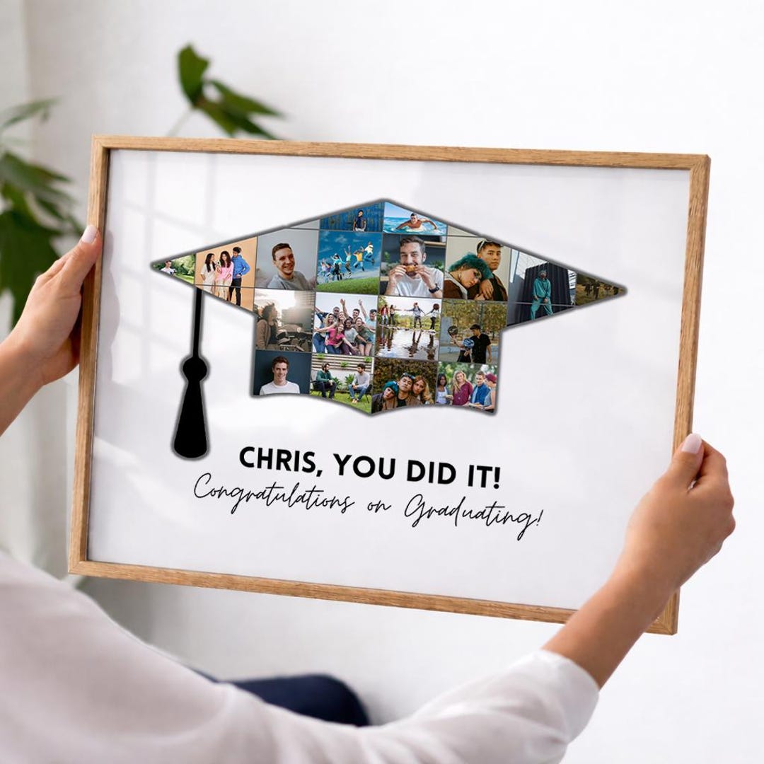 Graduation Photo Collage | Graduation Gift | Personalized Gift for Grad ...