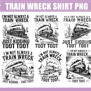 Lustiges Zugunglück PNG Bundle: Heißer Mess Humor (Digitaler Download)