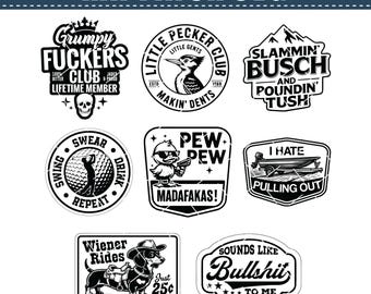 Funny Hat Patch Designs SVG, Gag Gift for Cricut (Digital Download)