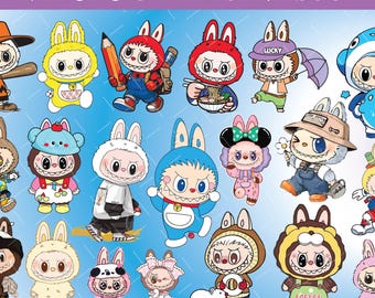 Labubu Designs PNG, Labubu Png, Vector Digital File for Cricut, Cute Labubu Vector, Labubu Clipart, Labubu Character, Svg Cut Files