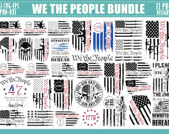 We The People SVG, Constitution SVG, 4th Of July Svg Bundle, American Flag Svg, Eagle USA flag Svg, Patriotic Svg, Constitution Army Svg