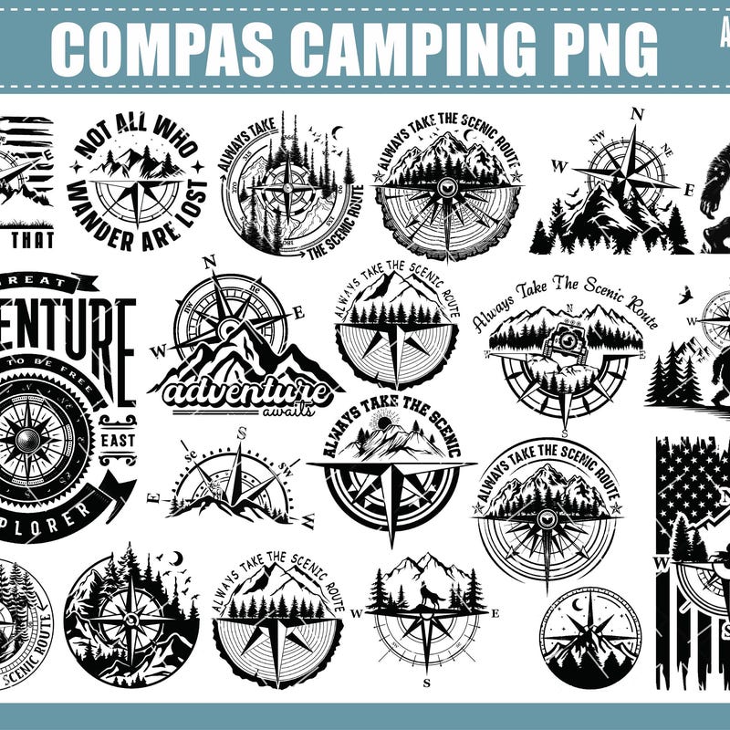 Compass Logo Design - Etsy