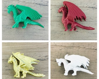 Miniature Dragons / Medieval Gaming Dungeons Mini Dragons Fantasy (Choose from 4 different colors)