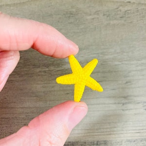 Miniature Yellow Starfish / Micro Mink Ocean Sea Creature Star Fish Crafting Terrarium Diorama
