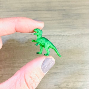 Miniature T-Rex Dinosaur / Terrarium Diorama Crafting Prehistoric Micro Mini Green Dino