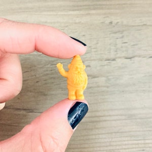 Miniature Orange Garden Gnome / Micro Mini Creature Craft Art Terrarium Diorama Tiny Gnome Man Whimsical Fantasy “Choose Orange or Blue”