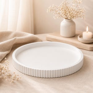 Runde beige tabletts