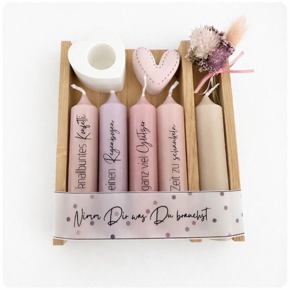 Nimm dir was du brauchst - Kerzen Geschenkset - Kleinigkeit - Mitbringsel - Geschenk Idee
