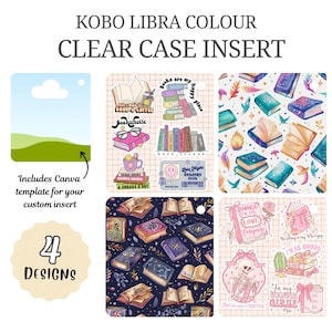 Kobo Libra Colour Clear Case Insert Template | Canva Template | Kobo Skin Template DIY | Instant Digital Download Printable