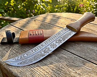 18 Inch Traditional Jambiya Decorative Collectible, Carbon Steel Blade, Rosewood Handle, Silver Finish, Handmade Cultural Display Piece
