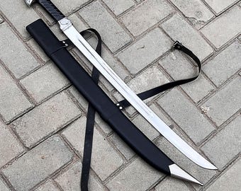 Handmade Shashka Sword Russian Cossack Saber Paul Chen 1881 Stainless Steel Blade with Scabbard, Best Gift