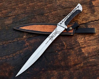 Réplica artesanal da faca Crysknife de Paul Atreides – Faca de aço carbono inspirada em Duna, modelo Full Tang, adereço do filme.