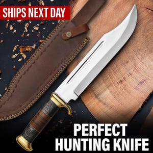 Handmade D2 Steel Bowie Knife: Crocodile Dundee Style Hunting Knife