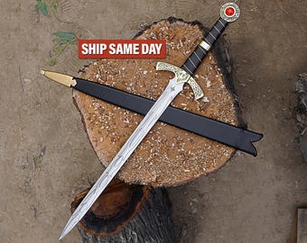 Custom Hand Forged Stainless Steel GOLDRYN SWORD Throne Of Glass Athril Video Game Sword with Costume Armor, Christmas Gift