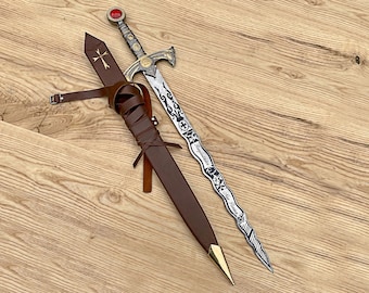 Réplica da Espada Excalibur de Era Uma Vez, Forjada à Mão: Espada de Cosplay em Aço Carbono de Alta Qualidade.