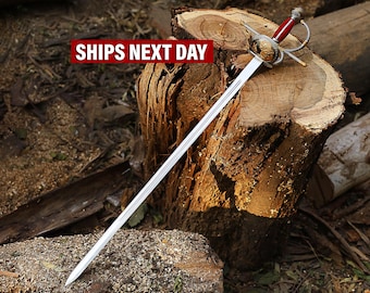 Carbon Steel Hilted Sword with Sheath: Free Engraving, Best For Camping and Outdoor Activities, Perfect Gift