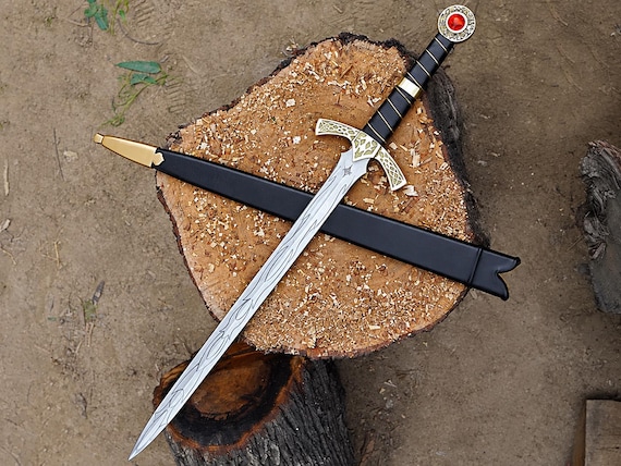 Custom Hand Forged Stainless Steel GOLDRYN SWORD Throne Of Glass Athril Video Game Sword with Costume Armor, Christmas Gift