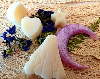 Wax Melts:  Lavender Moon - lavender, white birch, and moonlight scented - ghost, moon, star, and heart shaped