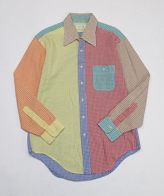 vintage Lord and Taylor gingham seersucker shirt - image 2