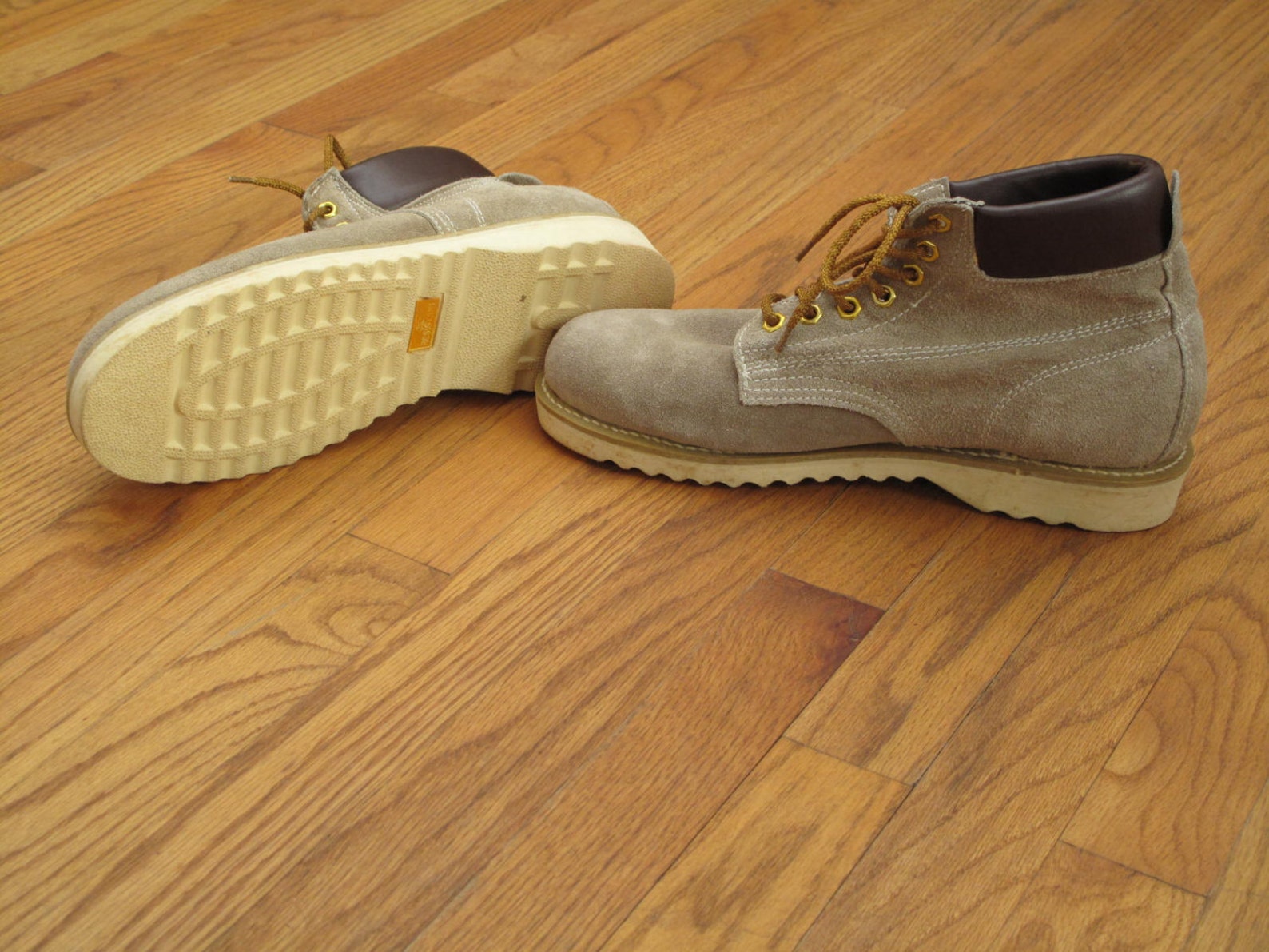 Mens vintage rough out suede work boots Etsy