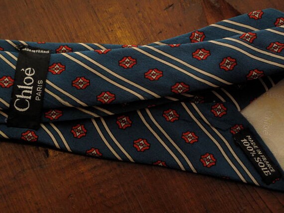 mens vintage Chloe silk tie - image 3