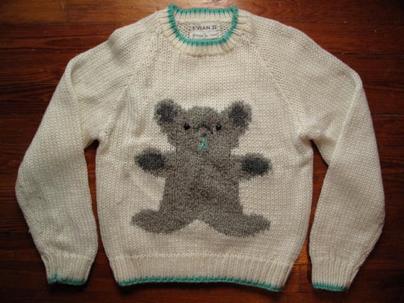 vintage teddy bear sweater