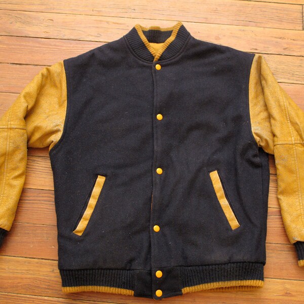 mens vintage reversible varsity jacket