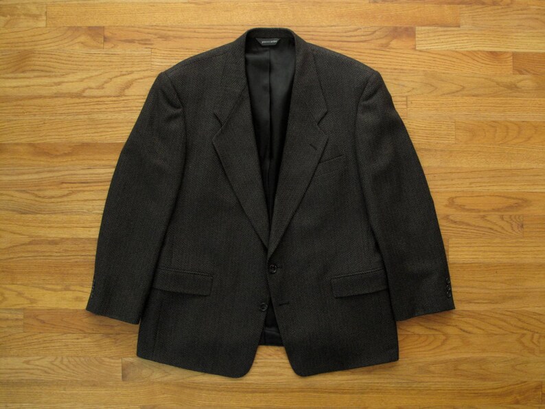 mens vintage pierre cardin wool herringbone blazer