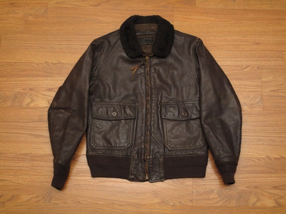 vintage 1972 USN G1 leather flight jacket