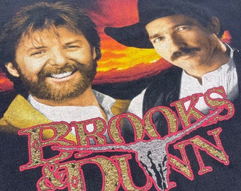 vintage brooks and dunn tour t shirt