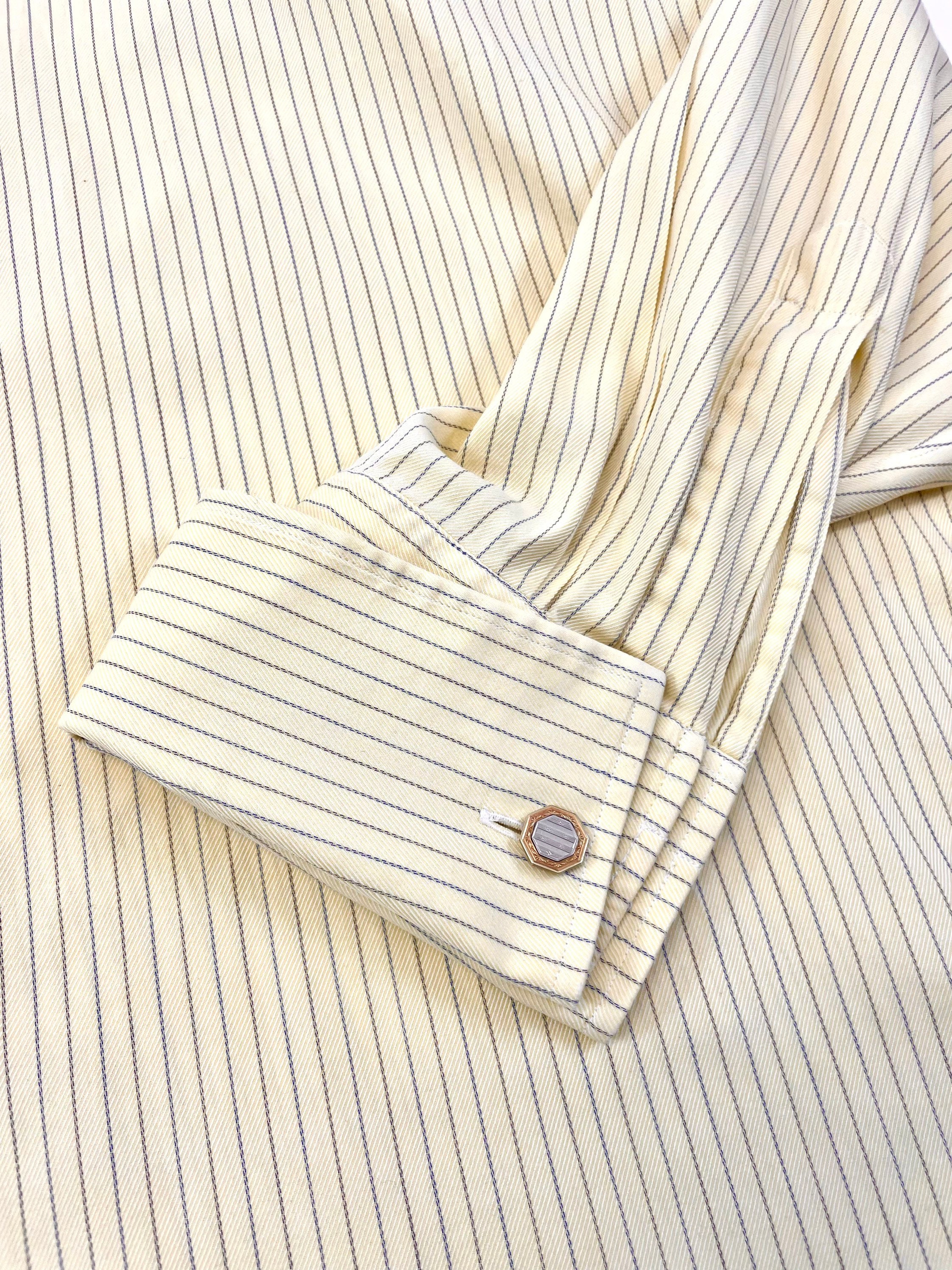 トップス Old Charvet Made in France Dress Shirt Vintage Charvet French Cuff Shirt - Etsy