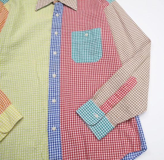 vintage Lord and Taylor gingham seersucker shirt - image 4