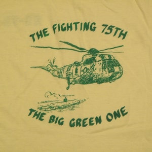 vintage &quot;fighting 75th&quot; helicopter squadron t shirt