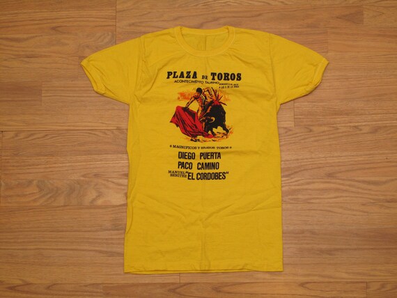 vintage 60s bull fight poster t shirt