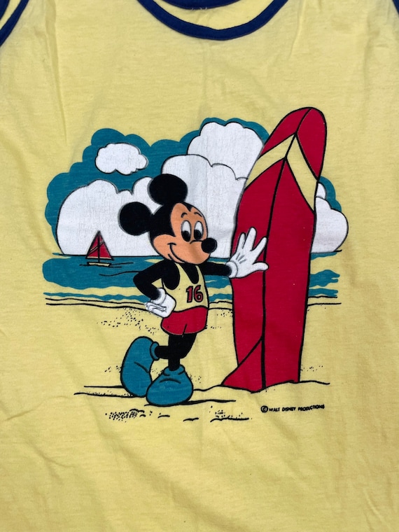 vintage Mickey Mouse surfing tank top