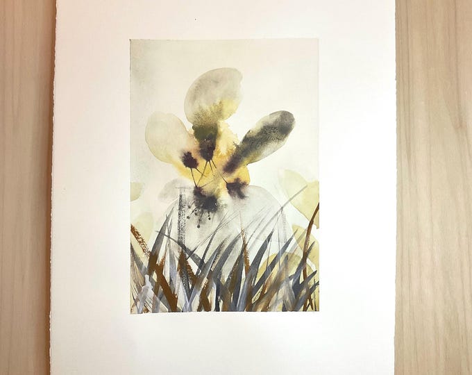 Strange Flowers. Elegant and romantic watercolor on Fabriano Artistico paper, 28.5 x 38 cm, satin grain, 300 gsm.