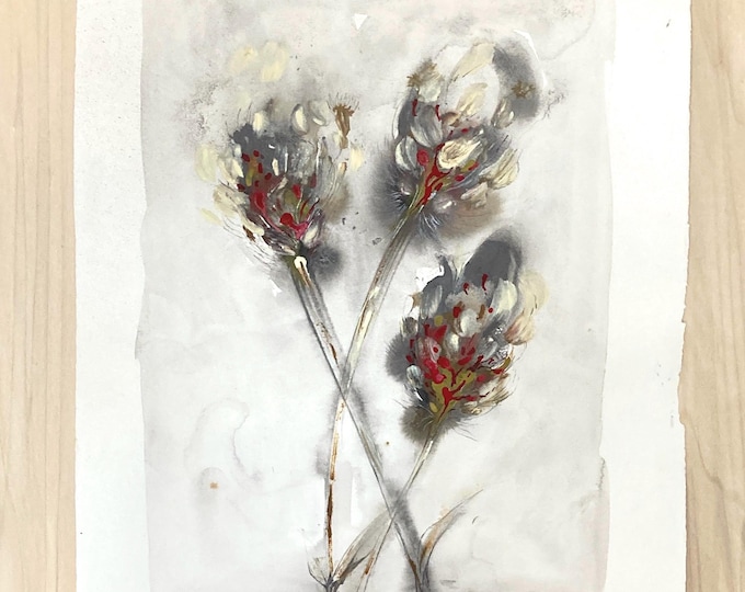 Strange Flowers. Elegant and romantic watercolor on Fabriano Artistico paper, 38x57 cm, satin grain, 300g.