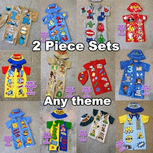 Kids Character Outfit Any Theme or Color Jumpsuit Birthday Outfit Read Full Description